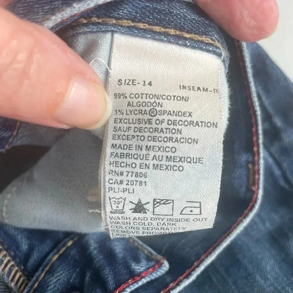 Tommy Hilfiger Low Rise Bootcut Y2K Trendy Dark Wash Jeans Plus Size 14 2006 093 - Picture 9 of 11